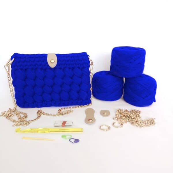 Kit con Tutorial Bolso Inara Azul Rey