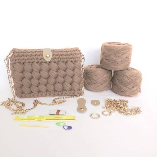 Kit con Tutorial Bolso Inara Gris Pardo