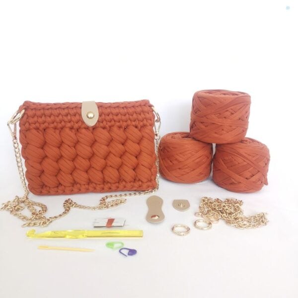 Kit con Tutorial Bolso Inara Terracota