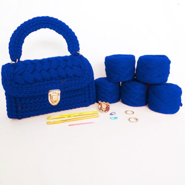 Kit con Tutorial Bolso Siena Azul Rey