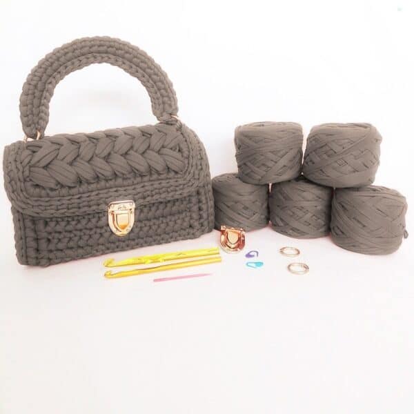 Kit con Tutorial Bolso Siena Gris Pardo